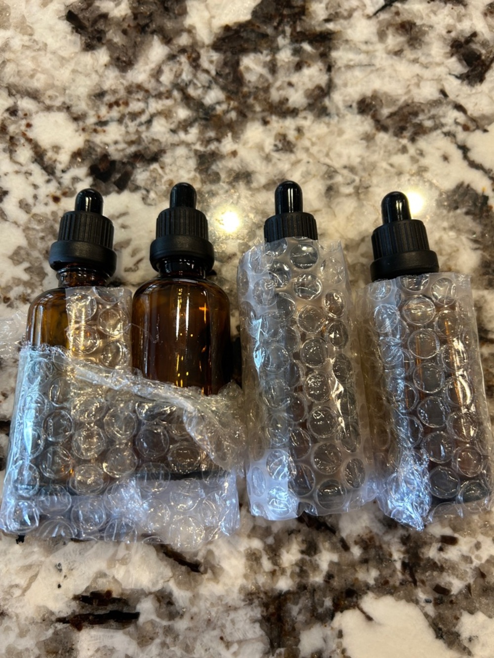 Amber Glass Dropper Bottles - 4 Pack (50mL)